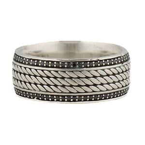 David Yurman 0.63ctw Black Diamond Maritime Rope Band - Size 9.75
